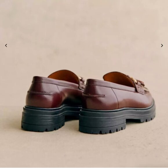 Sezane Amy Loafers in Iced Chocolate Size 9 - Picture 4 of 11